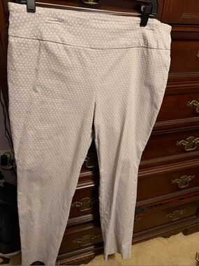 Van Heusen Light Lavender Polka Dot Cropped Pants
